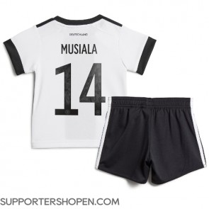 Tyskland Jamal Musiala #14 Hemmatröja Barn VM 2022 Kortärmad (+ korta byxor)